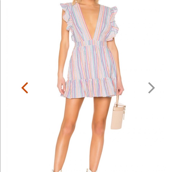 MAJORELLE Dresses & Skirts - Majorelle costello dress rainbow stripe